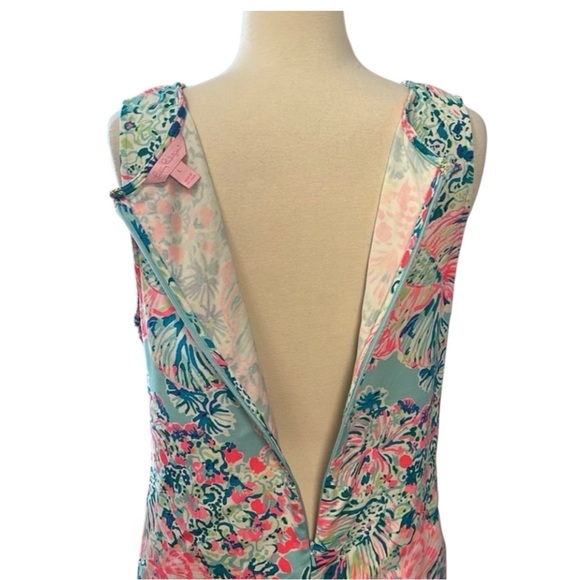 Lilly Pulitzer Sleeveless Serene Blue Gypsea Koi Fish Tunic Womens size Large - Picture 6 of 13